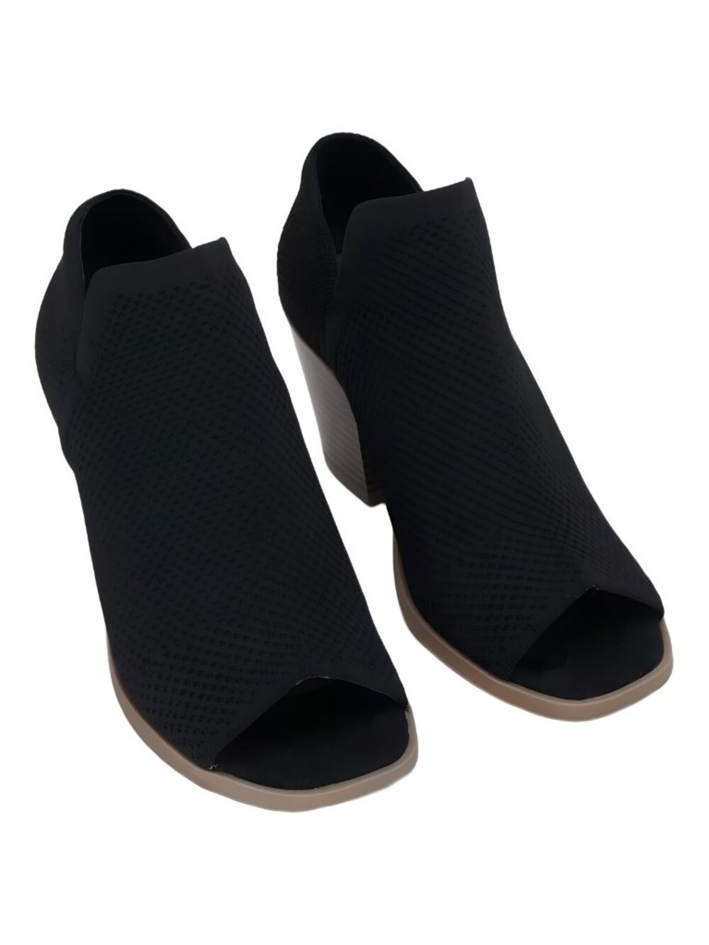 Style Co Women's Filmoree Peep Toe Heeled Shooties Black Beauty Size 7M